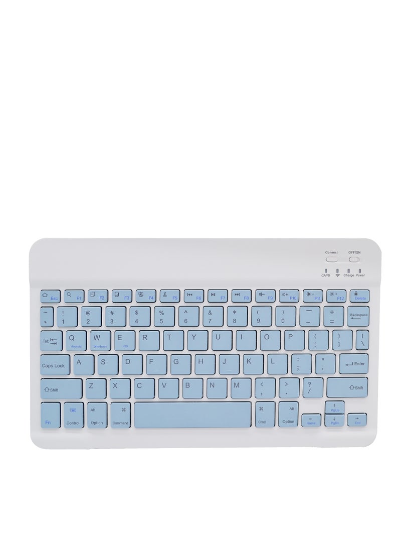 GULFLINK Wireless Bluetooth Rechargeable Keyboard, Multi-Device Universal Bluetooth Keyboard, Portable Keyboard, Suitable for iOS Android, Windows iPad, Tablets MacBook (Blue)  - Image 1
