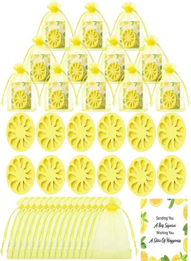 SiliFine 50 Set Lemon Soap Party Favors Bridal Shower Favors Lemon Shaped Soap Big Squeeze Wedding Gifts with Card and Yellow Bag for Bridal Party Baby Shower Decorations - Image 1