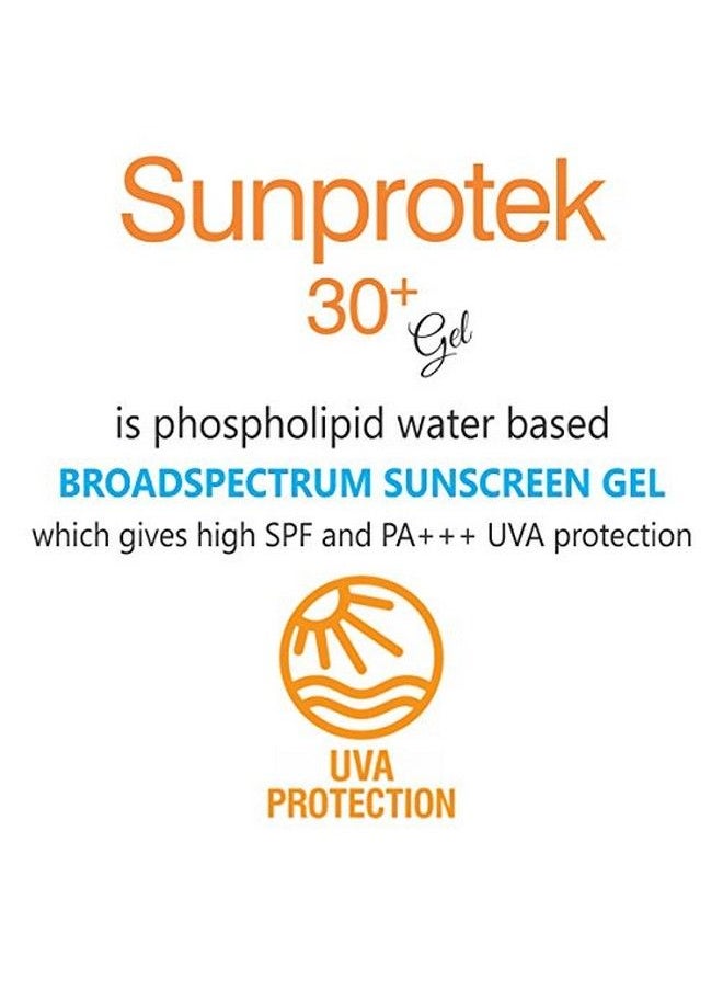 Salve - Sunprotek Spf 30+ Broad Spectrum Sunscreen Gel With Nano Technology Protects Skin From Harmful Uva & Uvb Rays Nongreasy Sun Shield Formula Matte Look For All Skin Types For Men & Women 100 Gm X 2 - Image 1