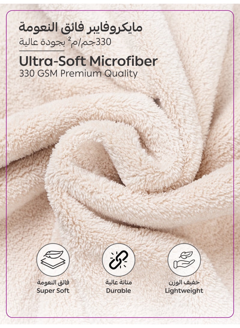 Donetella Bathrobe for Men & Women XL Size - Kimono Collar, Highly Absorbent, Quick Dry, Soft Spa Robe with Belt & Pockets - Microfiber 330 GSM, Everyday Use - Image 2