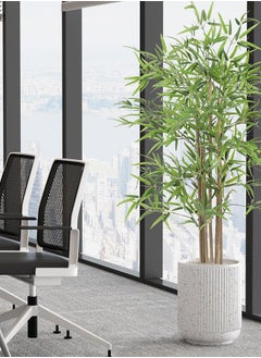 بريناوكي شجرة الخيزران الاصطناعية 120 سم، Faux Plant 7 Trunks الخيزران، النبات الاصطناعي شجرة الخيزران المزيفة 1.2m for Home Office Indoor Outdoor ديكور  - Image 4