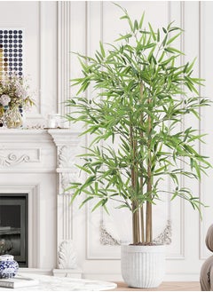 بريناوكي شجرة الخيزران الاصطناعية 120 سم، Faux Plant 7 Trunks الخيزران، النبات الاصطناعي شجرة الخيزران المزيفة 1.2m for Home Office Indoor Outdoor ديكور  - Image 2