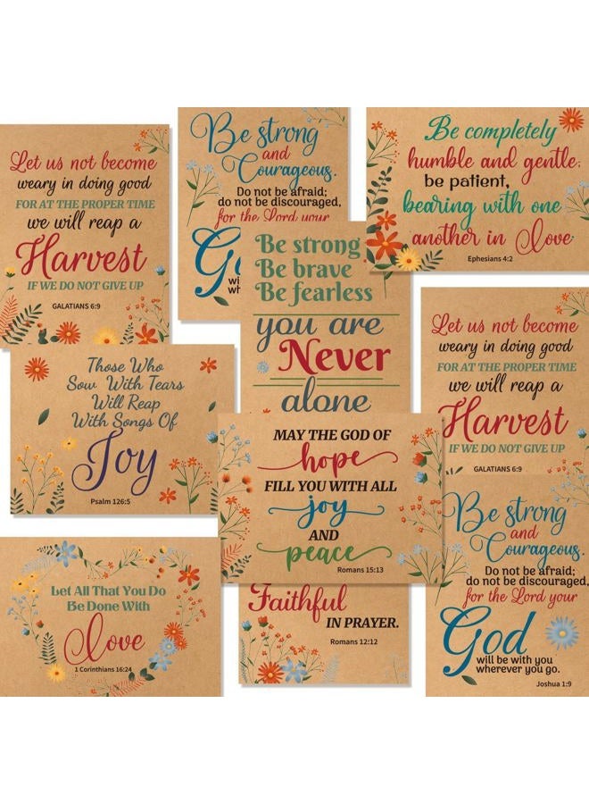 WorldBazaar Christian Greeting Cards 24 Pack Religious Cards with Bible Verse Bulk Motivational Encouragement Card Envelopes Scripture Inspirational All Occasion Cards Assortment Kraft - Image 1