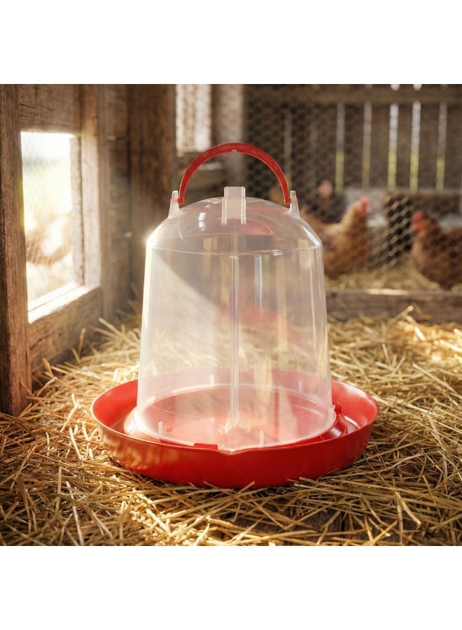 Kanz Aladwaa Fully Transparent Bird Water Feeder 6 Ltr - 100% Premium Virgin Material (First Grade) - Automatic Poultry Drinker for Chicken & Pigeons - Made in Saudi Arabia by Kanz Al-Adwaa - Image 5