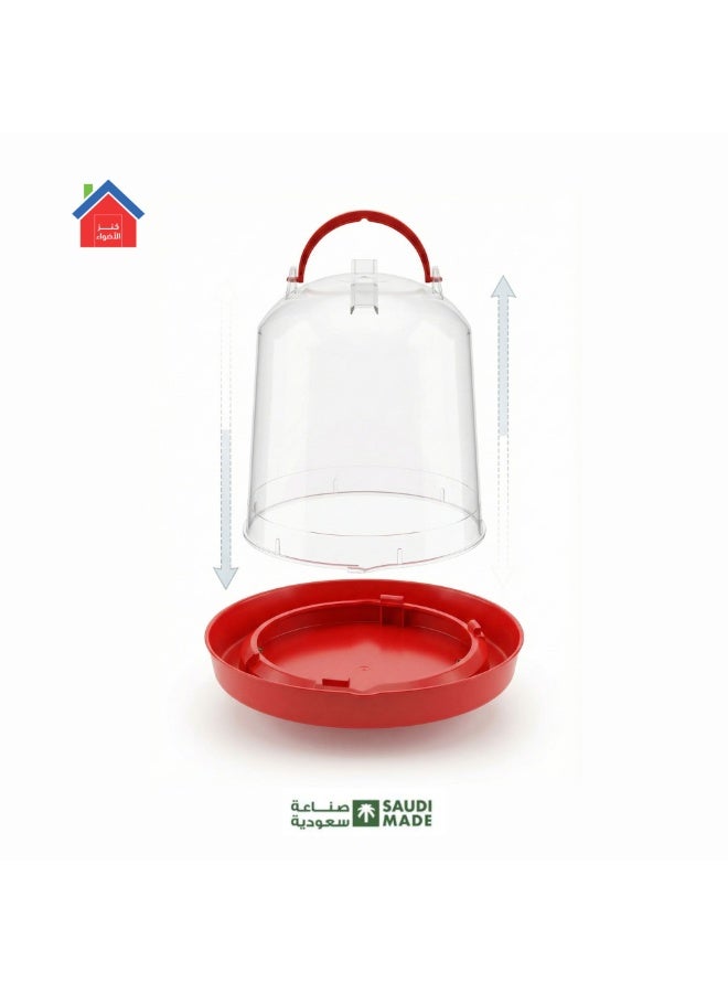 Kanz Aladwaa Fully Transparent Bird Water Feeder 6 Ltr - 100% Premium Virgin Material (First Grade) - Automatic Poultry Drinker for Chicken & Pigeons - Made in Saudi Arabia by Kanz Al-Adwaa - Image 3
