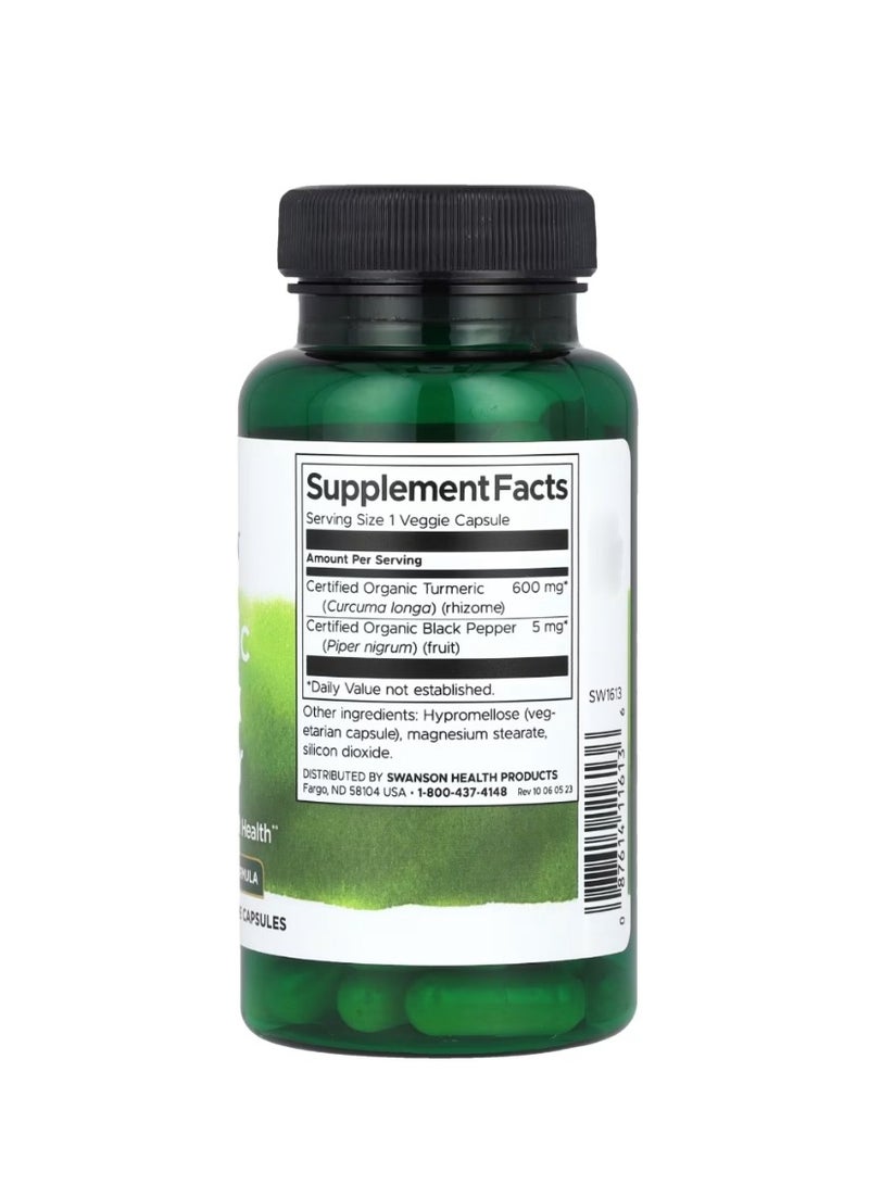 سوانسون الكركم والفلفل الأسود 60 كبسولة نباتية - Image 2