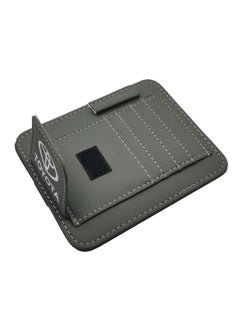 TOYOTA Car Sun Visor Organizer PU Leather Ticket Holder Clip Car Glasses Holder Clip Car Card Wallet for TOYOTA GRAY  - Image 3