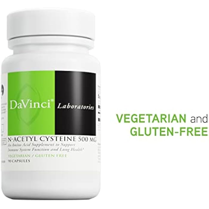 DAVINCI Laboratories - N-Acetyl Cysteine 500 mg - an Amino Acid Supplement to Support Immune System Function and Lung Health - Vegetarian, Gluten-Free - 90 Capsules - Image 5
