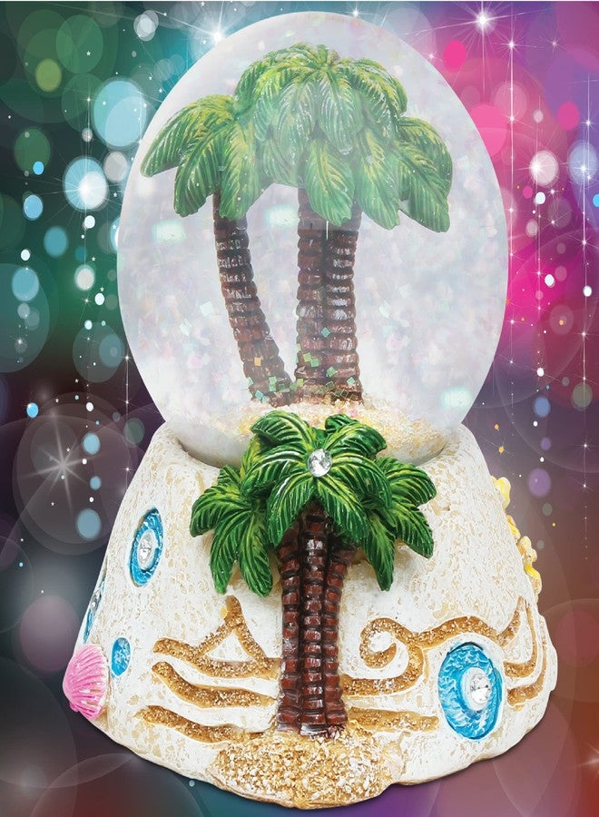 Puzzled COTA Global Palm Tree Stone Snow Globe - Sparkly Water Globe Figurine with Sparkling Glitter, Collectible Novelty Ornament for Home Decor, for Birthdays, Christmas and Valentine's Day - Image 5