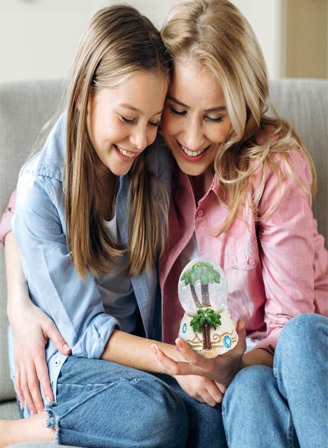 Puzzled COTA Global Palm Tree Stone Snow Globe - Sparkly Water Globe Figurine with Sparkling Glitter, Collectible Novelty Ornament for Home Decor, for Birthdays, Christmas and Valentine's Day - Image 4