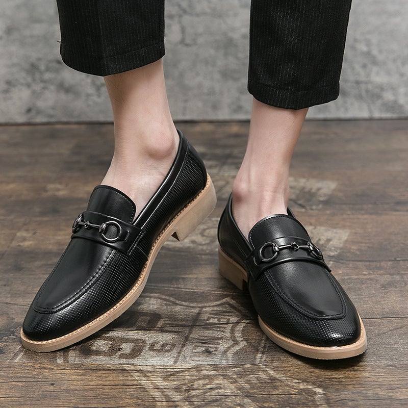 Men'S Loafers 2024 Four Seasons Business Dress Casual Men'S Shoes Slip-On Wedding Shoes British Fashion Small Leather Shoes - Image 3