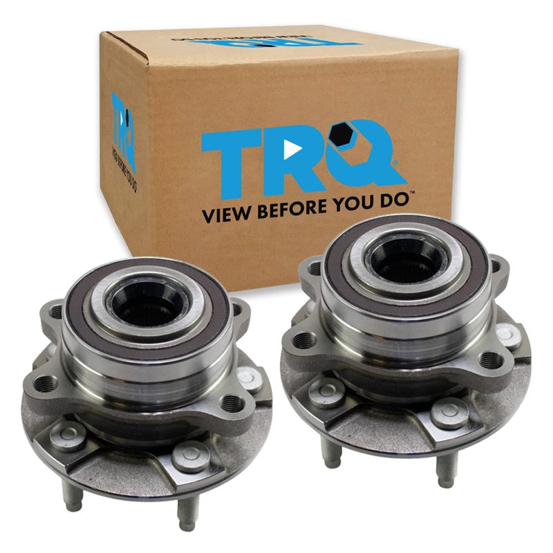 TRQ 2 Piece Front Rear Wheel Bearing Hub Assembly Set Compatible with 20132019 Ford Explorer