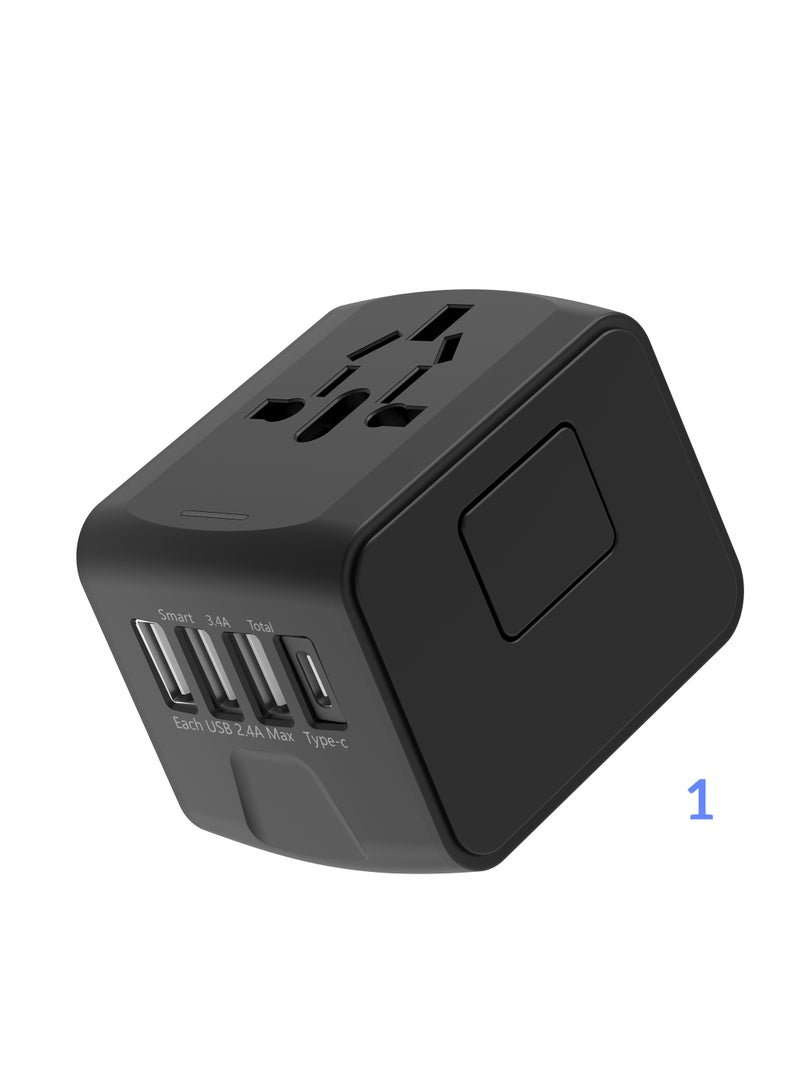 Lezonic Universal International Power Travel Plug Adapter Suit,Essential For Business Travel（5 in 1 ）  - Image 2