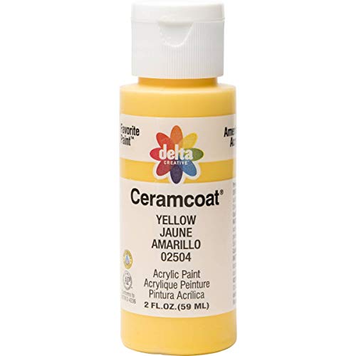 Delta Creative Ceramcoat Acrylic Paint in Assorted Colors (2 oz), 2504, Yellow - Image 1