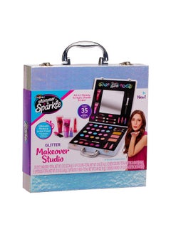 Cra-Z-Art Shimmer 'N Sparkle Glitter Makeover Studio Beauty Kit All In One Beauty For Eye Cheeks And Lips For Ages 8 And Up  - Image 3