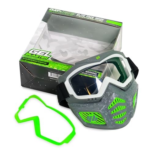 Gel Blaster Elite Face Mask - Glow in The Dark Tactical Face Mask with Detachable Goggles & Adjustable Headband - Facemask with Vented Jaw Frame Fits All Types of Faces - for Ages 14+ - Image 1