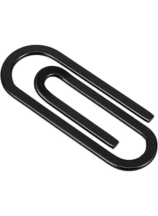 Black Metal Paper Clips with Holder Office School Document Fastening Clips - Image 1