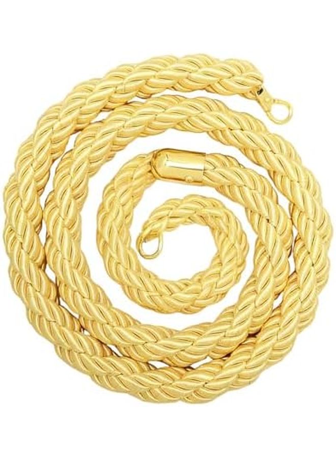 Yellow Stanchion Rope 4.9ft Twisted Safety Barrier Crowd Control Cord Divider - Image 2