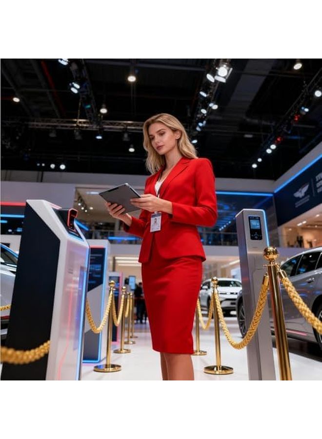 Yellow Stanchion Rope 4.9ft Twisted Safety Barrier Crowd Control Cord Divider - Image 4