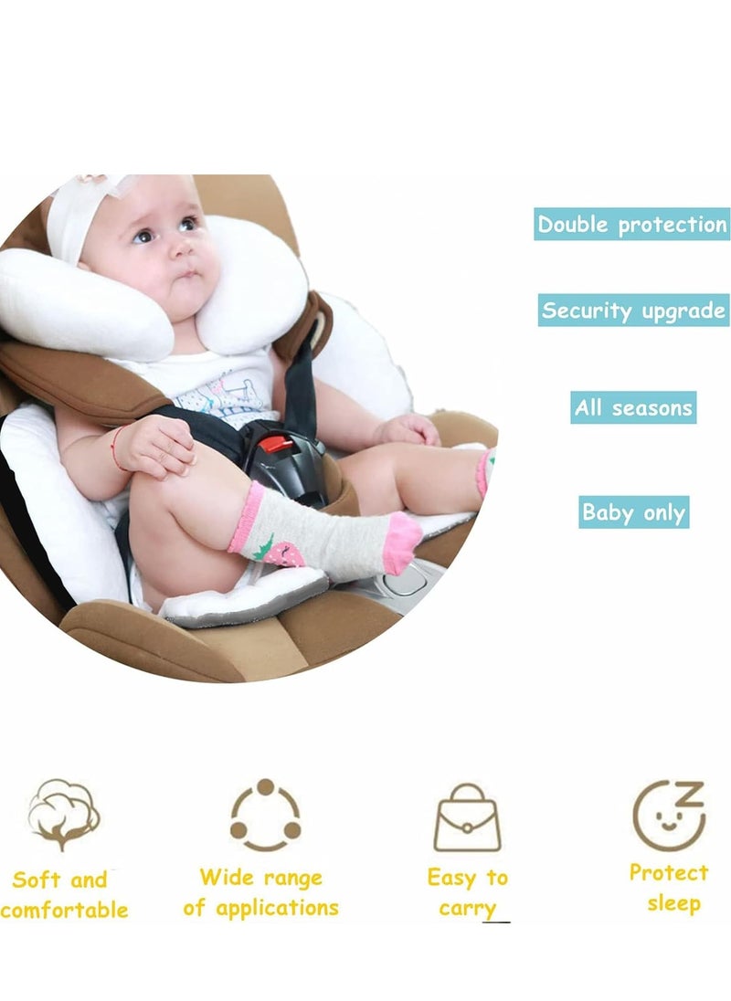 Rightsure - Baby Stroller Pad, Washable Soft Baby Car Seat Cushion, Double-Sided Usable Baby Head Pillow Neck Support Cushion for Newborns - Image 1