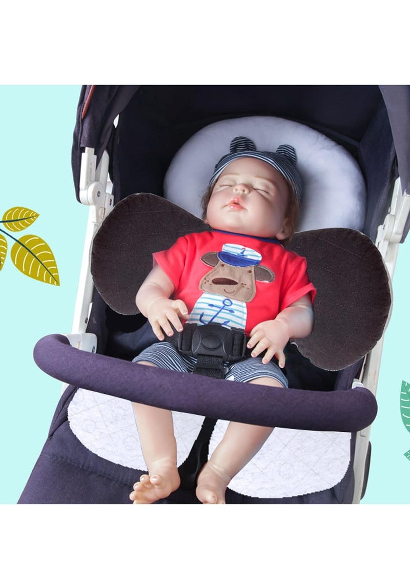 Rightsure - Baby Stroller Pad, Washable Soft Baby Car Seat Cushion, Double-Sided Usable Baby Head Pillow Neck Support Cushion for Newborns - Image 1