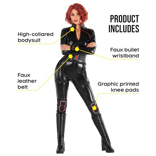 Morph Black Spider Alluring Assassin Costume Cosplay Spy Halloween Costumes For Womens Spy Costume Women L - Image 2
