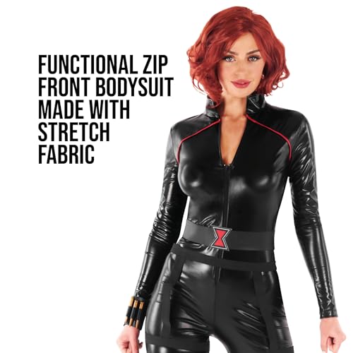 Morph Black Spider Alluring Assassin Costume Cosplay Spy Halloween Costumes For Womens Spy Costume Women L - Image 3