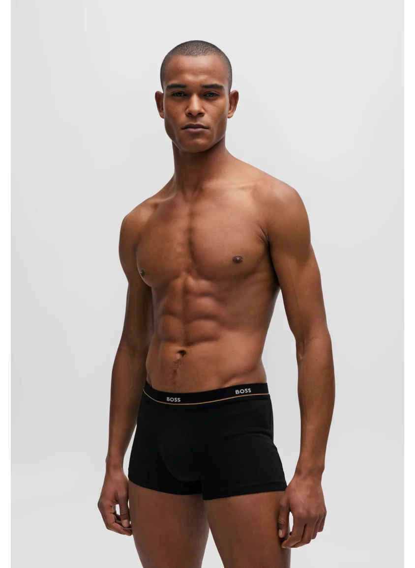 بوس Five-pack of stretch-cotton trunks with logo waistbands