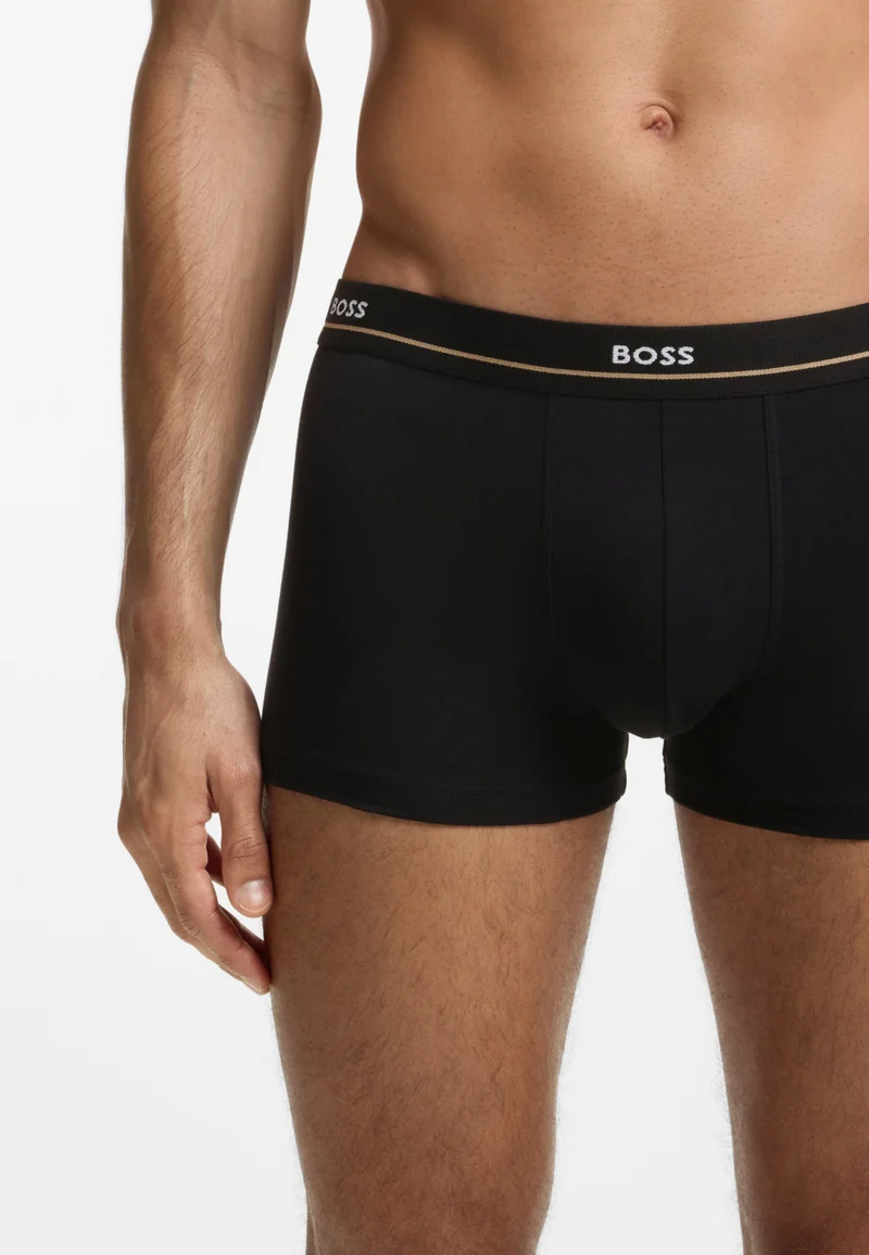 BOSS Black Five-pack of stretch-cotton trunks with logo waistbands for Men | Best Price UAE