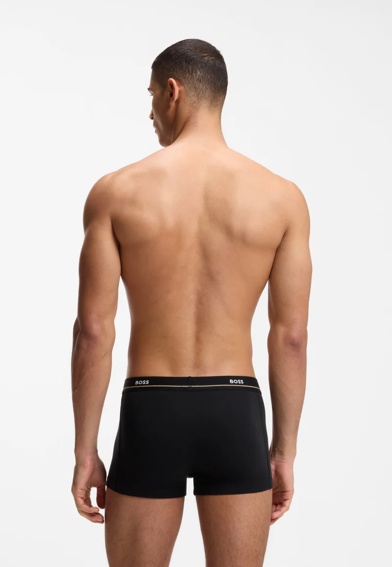 BOSS Black Five-pack of stretch-cotton trunks with logo waistbands for Men | Best Price UAE