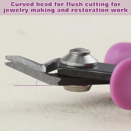 SPEEDWOX 3 Inch Flush Cutters for Jewellery Making Precision Electronics Flush Cutter Diagonal Cutting Pliers Craft Wire Cutters for Crafting Micro Cutter Soft Wire Cutters for Jewellery Wires - Image 3