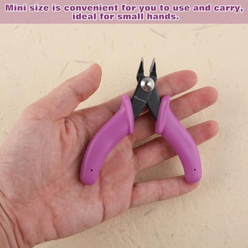 SPEEDWOX 3 Inch Flush Cutters for Jewellery Making Precision Electronics Flush Cutter Diagonal Cutting Pliers Craft Wire Cutters for Crafting Micro Cutter Soft Wire Cutters for Jewellery Wires - Image 4