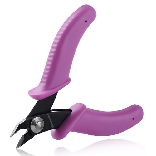 SPEEDWOX 3 Inch Flush Cutters for Jewellery Making Precision Electronics Flush Cutter Diagonal Cutting Pliers Craft Wire Cutters for Crafting Micro Cutter Soft Wire Cutters for Jewellery Wires - Image 1