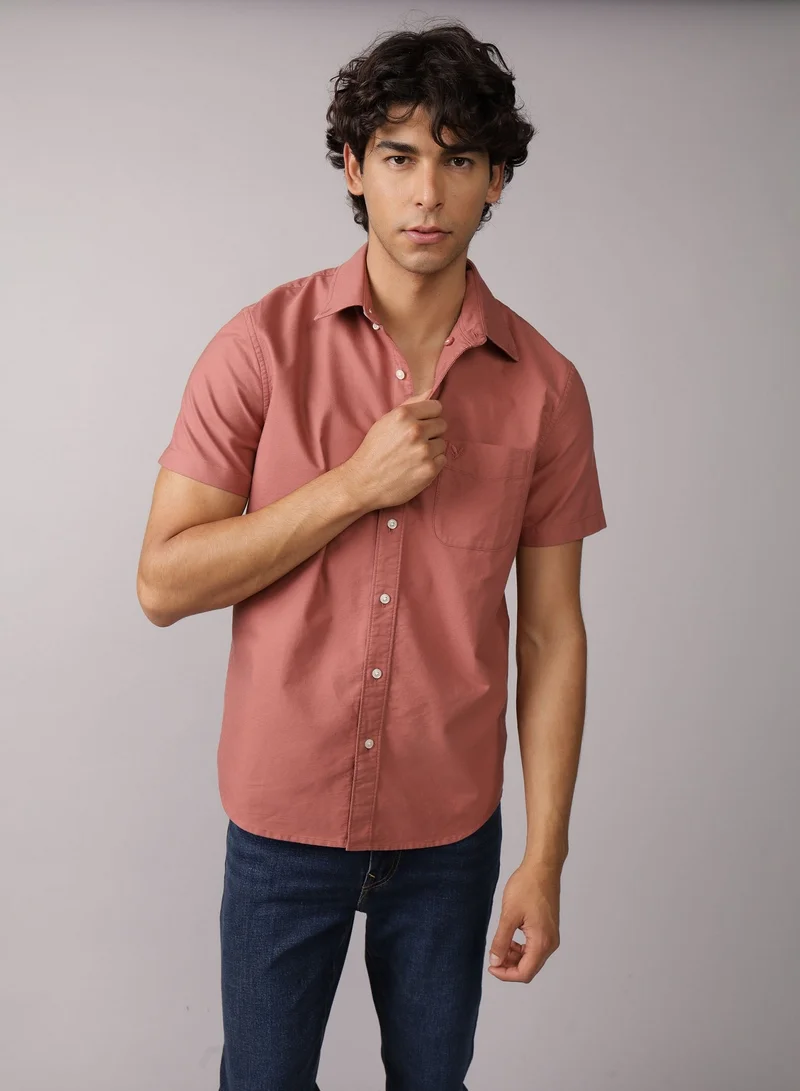 AE Short-Sleeve Classic Fit Button-Up Shirt