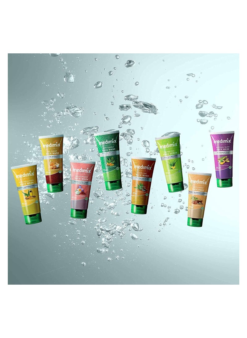 Medimix Medimix Ayurvedic Anti Pimple Face Wash 100ml Pack Of 3  - Image 2