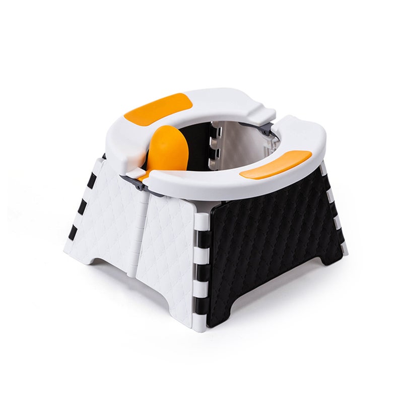 Foldable Toilet Trainer Kids Travel Potty Toilet Seat Baby Potty Seat with Splash Guard 30 Plastic Bags Storage Bag Portable Potty Training Seat for Home Travel On-The-Go Indoor Outdoor - Image 1