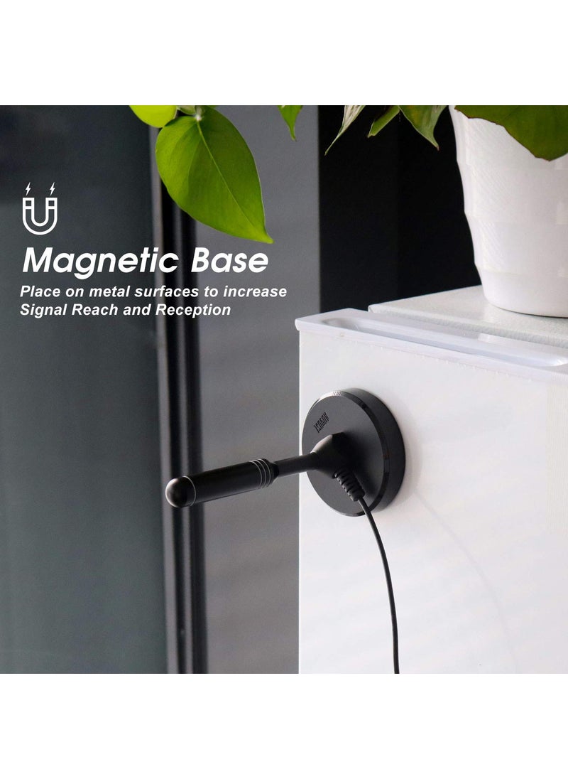August HDTV Antenna - August DTA240 - Indoor/Outdoor Portable Digital Aerial with Magnetic Base 6.5 feet Coax Cable 50 Miles Range  - Image 5