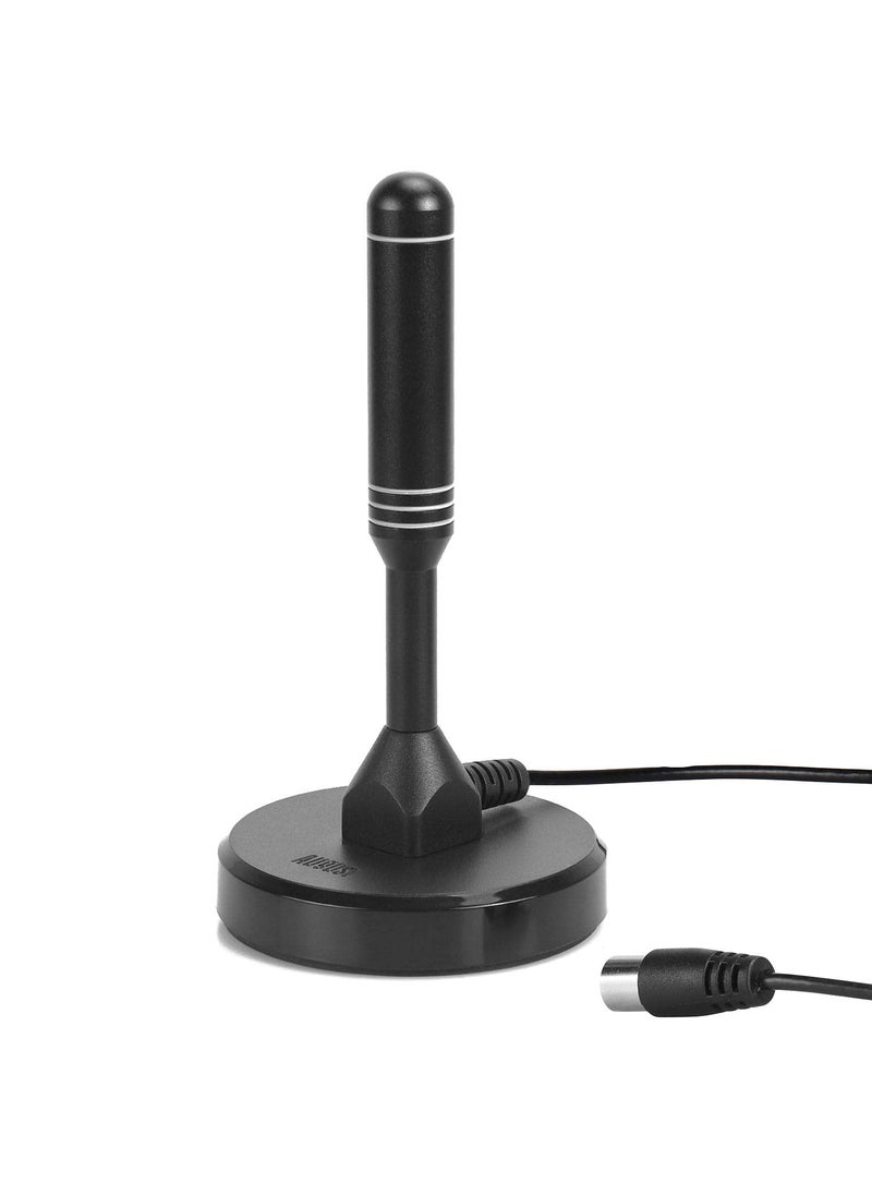 August HDTV Antenna - August DTA240 - Indoor/Outdoor Portable Digital Aerial with Magnetic Base 6.5 feet Coax Cable 50 Miles Range  - Image 1