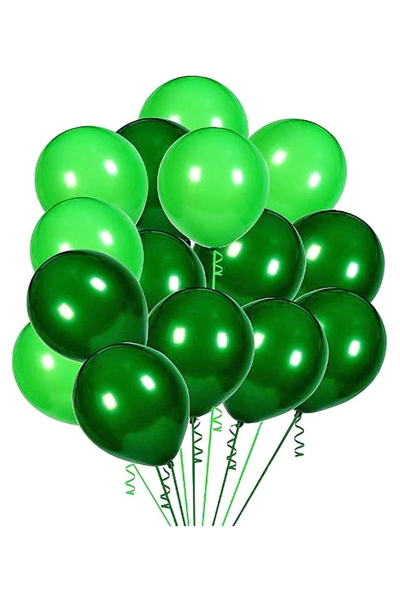 20 Pieces Dark Green and Light Green Balloons Sets for Jungle Safari Theme Party Supplies and Wild One Birthday Decoration Balloon Garland Sets 