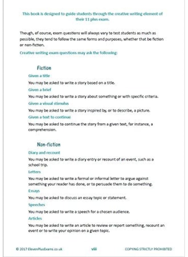 11+ Essentials Creative Writing Examples Book 1 - Image 3