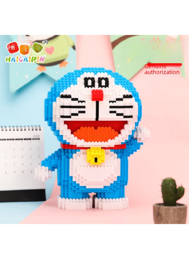 Generic - Color Puzzle Version Authentic Doraemon Adult Toys Micro Particle Building Blocks Educational Brain Teaser For Adults-Color:8811 Medium Fat Tiger - Image 1