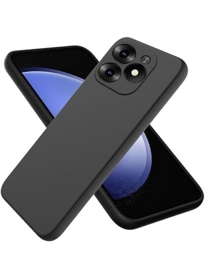 Silicon Mobile Camera Protection Soft Case with Microfiber Lining For Oppo Realme C63 4G - black