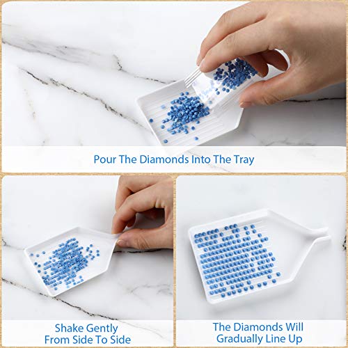 FEBSNOW 6PCS Plastic Diamond Art Painting Bead Sorting Trays (3.8 x 2.2 Inches), Accessories and Tools for DIY Crafts - Image 5