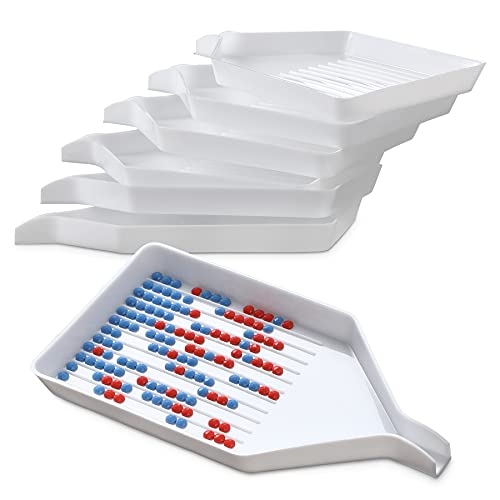 FEBSNOW 6PCS Plastic Diamond Art Painting Bead Sorting Trays (3.8 x 2.2 Inches), Accessories and Tools for DIY Crafts - Image 1