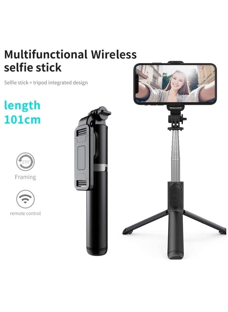 Selfie Stick, Extendable Selfie Stick with Wireless Remote and Tripod Stand, Portable, Lightweight, Compatible with iPhone 13/13 Pro/12/11/11 Pro/XS Max/XS/XR/X/8/7/Android Samsung Smartphone,More - Image 2