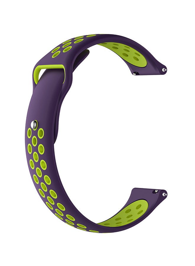 Voberry 22mm Replacement Band Strap For Samsung Galaxy Classic 46mm Purple/Green - Image 1