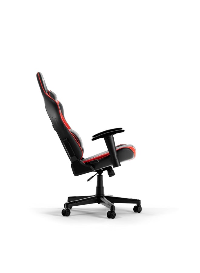 DXRacer Prince Series Gaming Chair, Premium PVC Leather Racing Style Office Computer Seat Recliner with Ergonomic Headrest and Lumbar Support, Standard, Black/Red - Image 5
