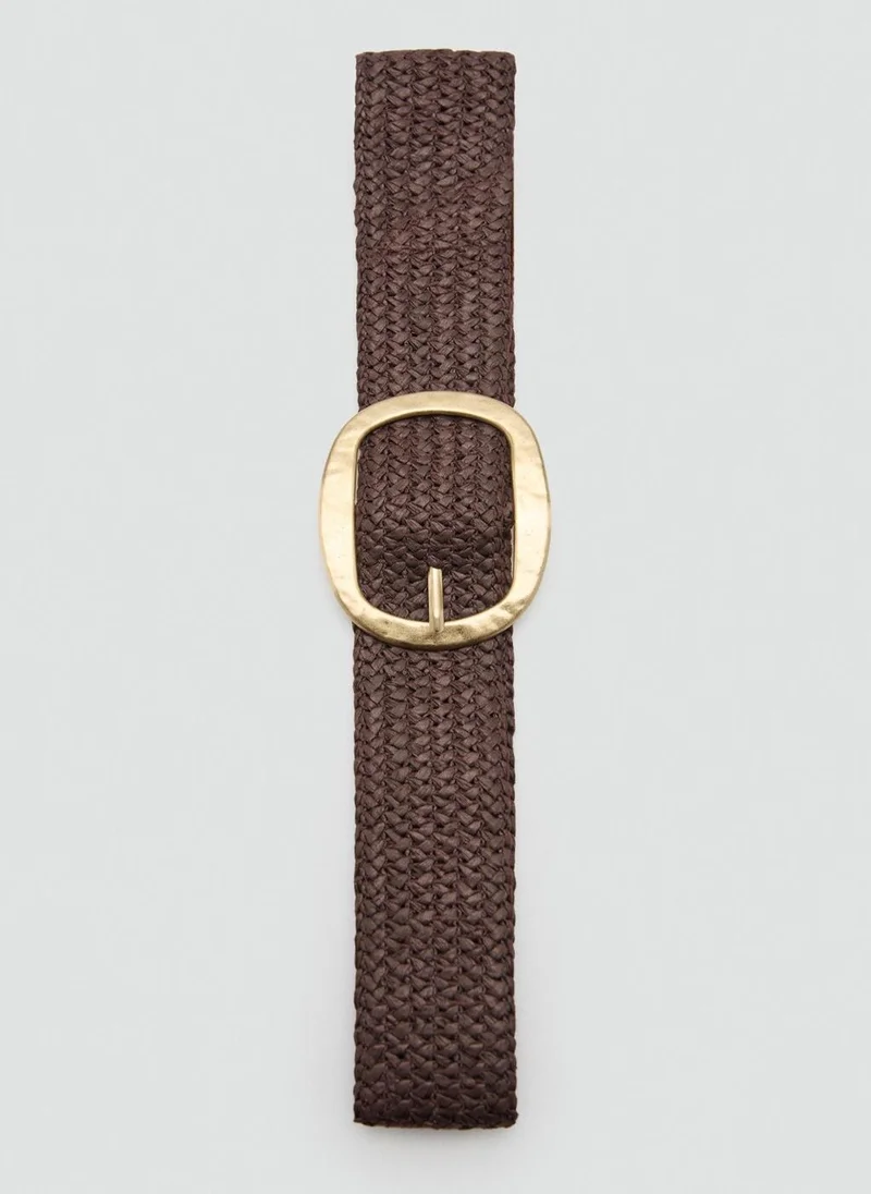 مانجو Natural fibre belt with oval buckle