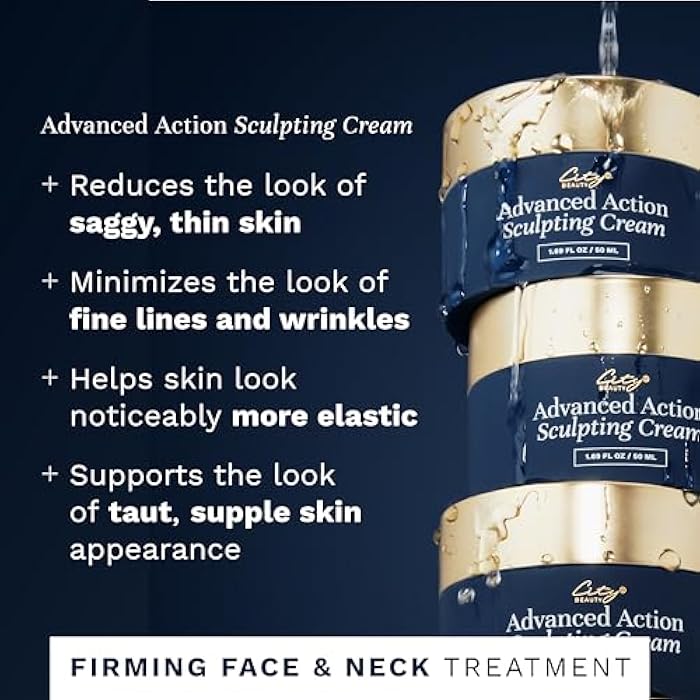 City Beauty Advanced Action Sculpting Cream - Solution for Saggy Jawline, Drooping Face, and Neck Wrinkles - Firming Cream for Loose, Sagging Skin - Image 2