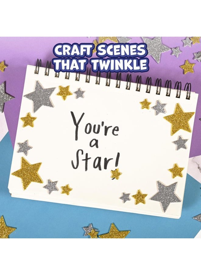 READY 2 LEARN Glitter Foam Stickers - Silver and Gold Stars - Pack of 168 - Self-Adhesive Stickers - Stickers for Scrapbooks and Cards - Image 5